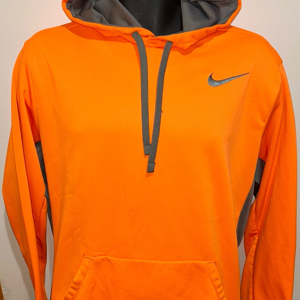 Nike Orange And Gray Pullover Performance Hoodie … - image 1